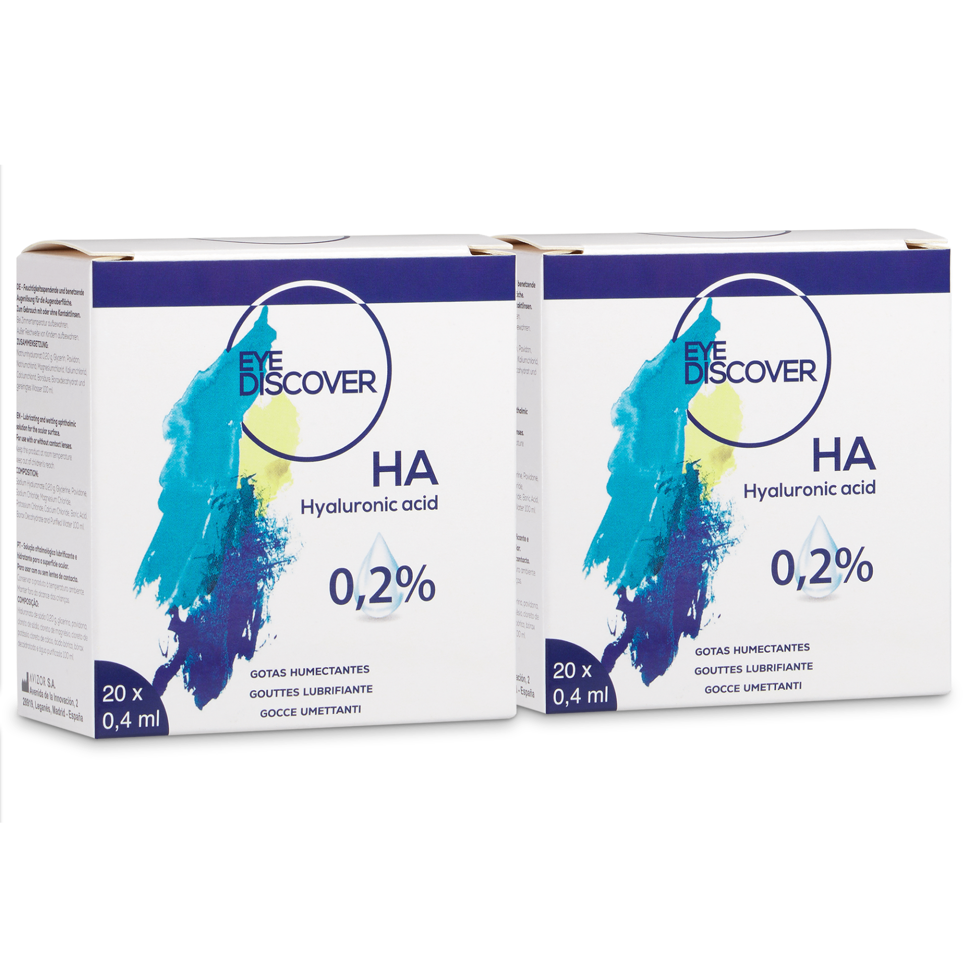 Gotas ojos secos 0,2% ácido hialurónico 40 viales